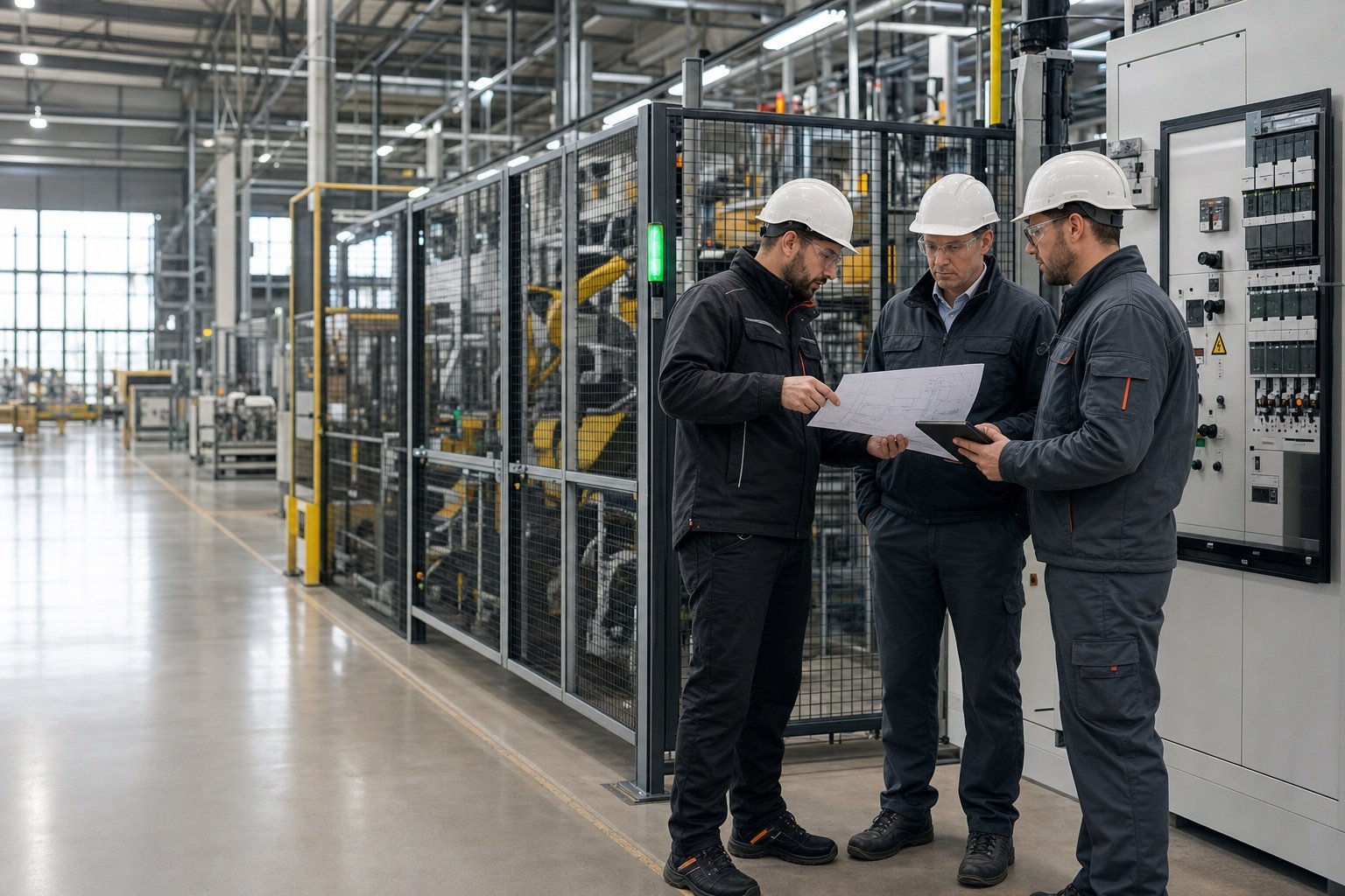 Externe VEFK im fachlichen Austausch mit Werkleitung und Instandhaltung